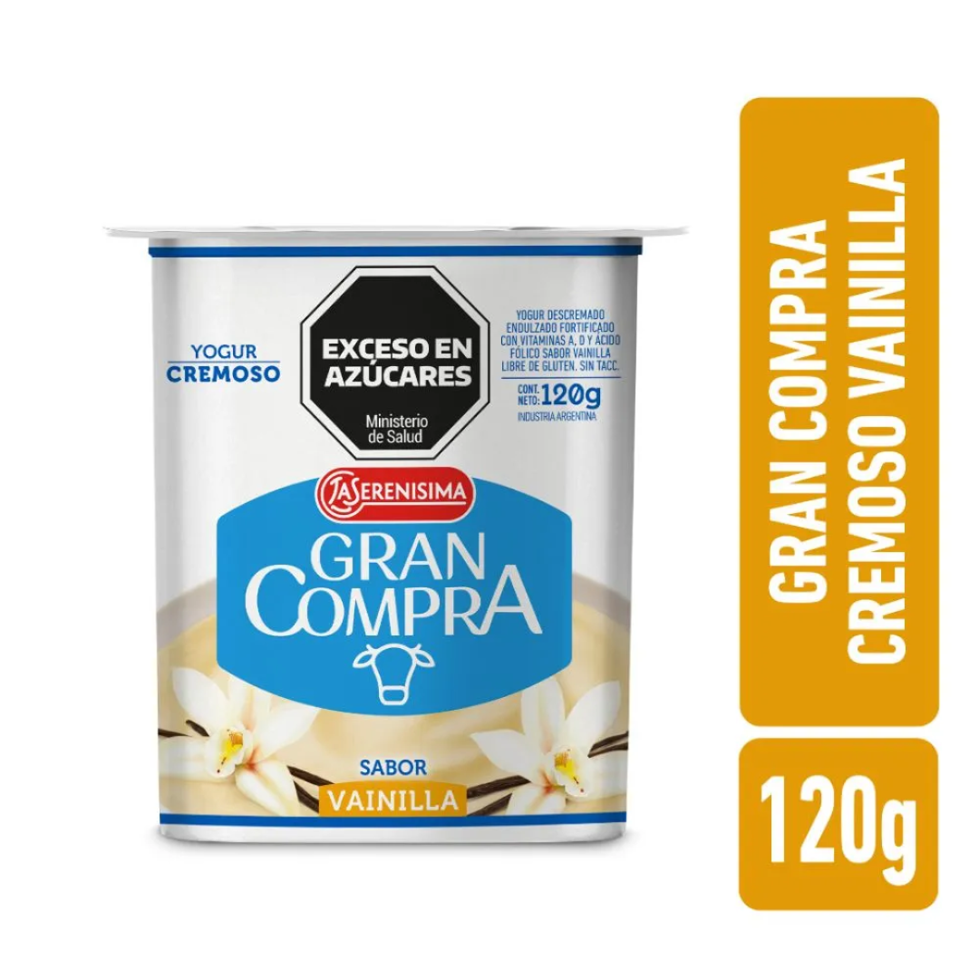 Yogur Batido Vainilla Gran Compra 120g