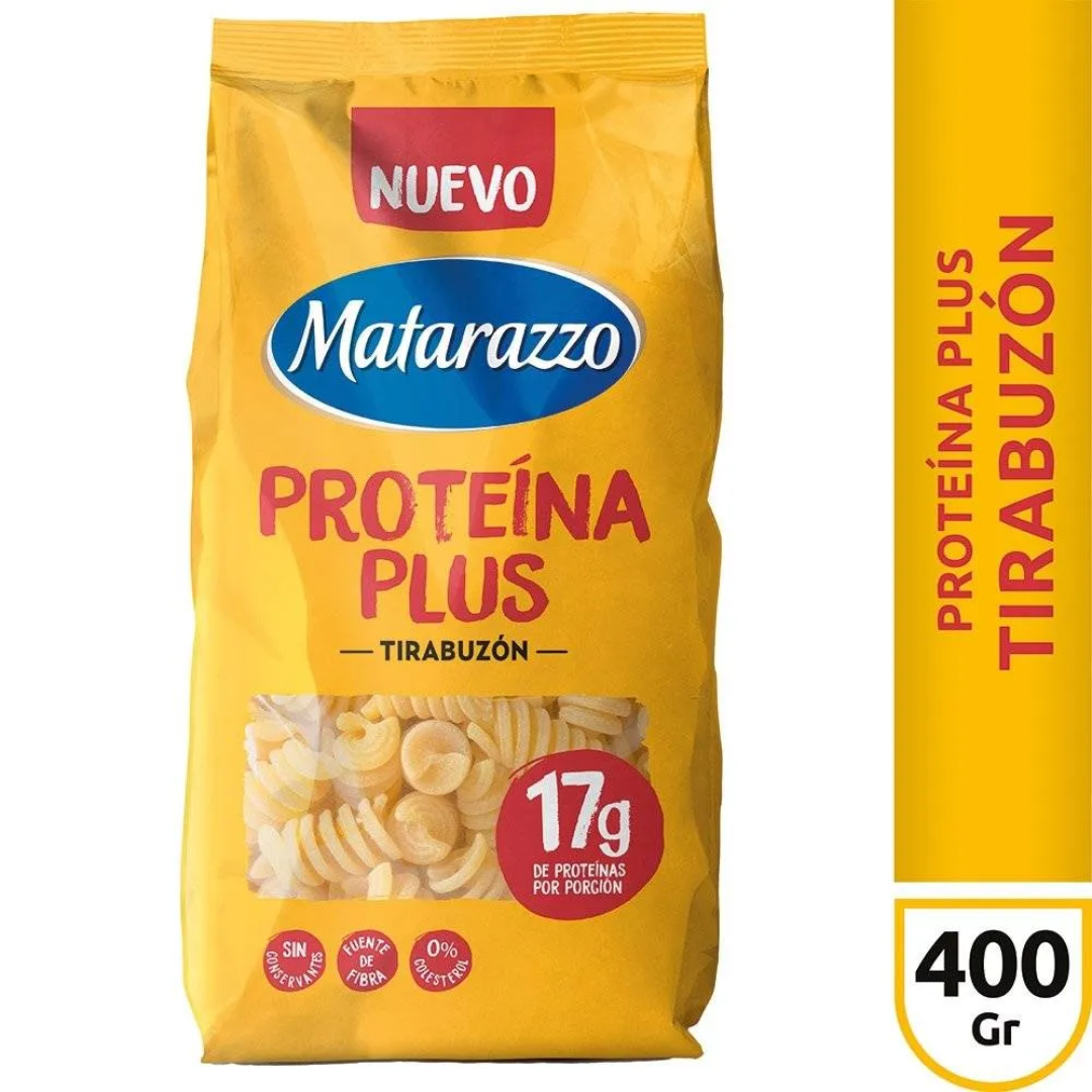 Fideos Matarazzo Proteina Plus Tirabuzon 400g