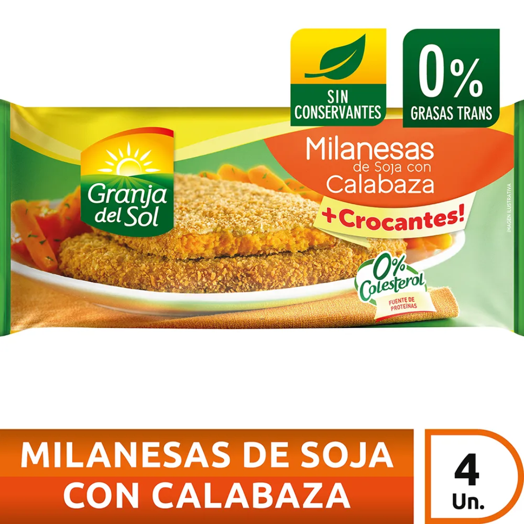Milanesas de Soja con Calabaza Granja del Sol 330g