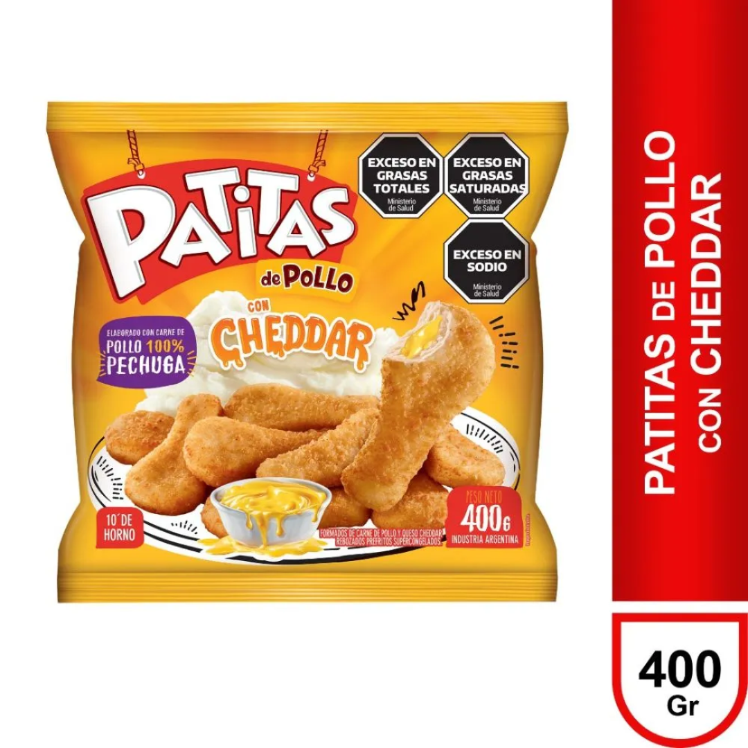 Patitas Pollo Con Cheddar Granja Del Sol 400g