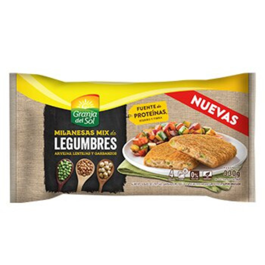 Milanesas Mix de Legumbres Granja del Sol 330g