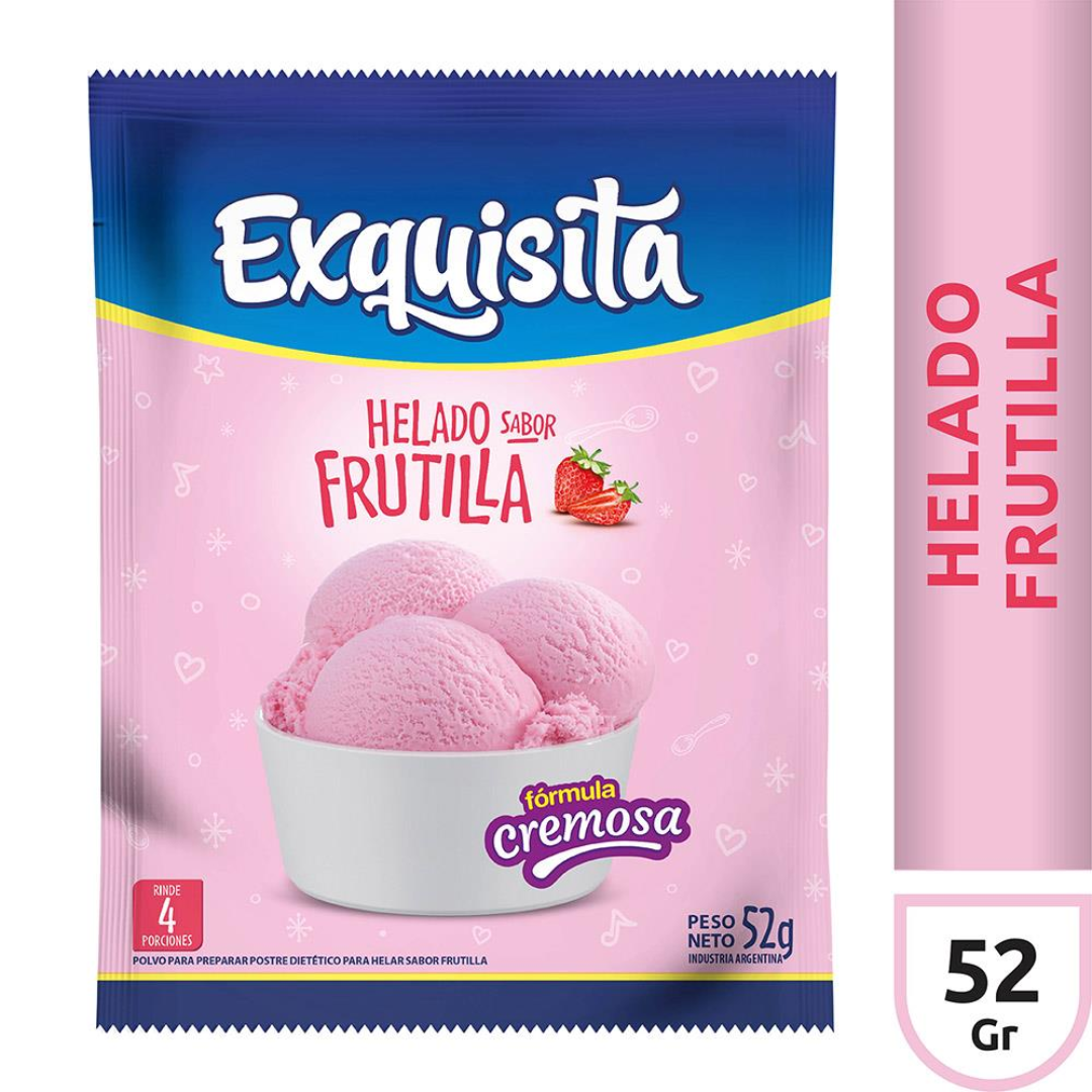Helado Sabor Frutilla Exquisita 52g