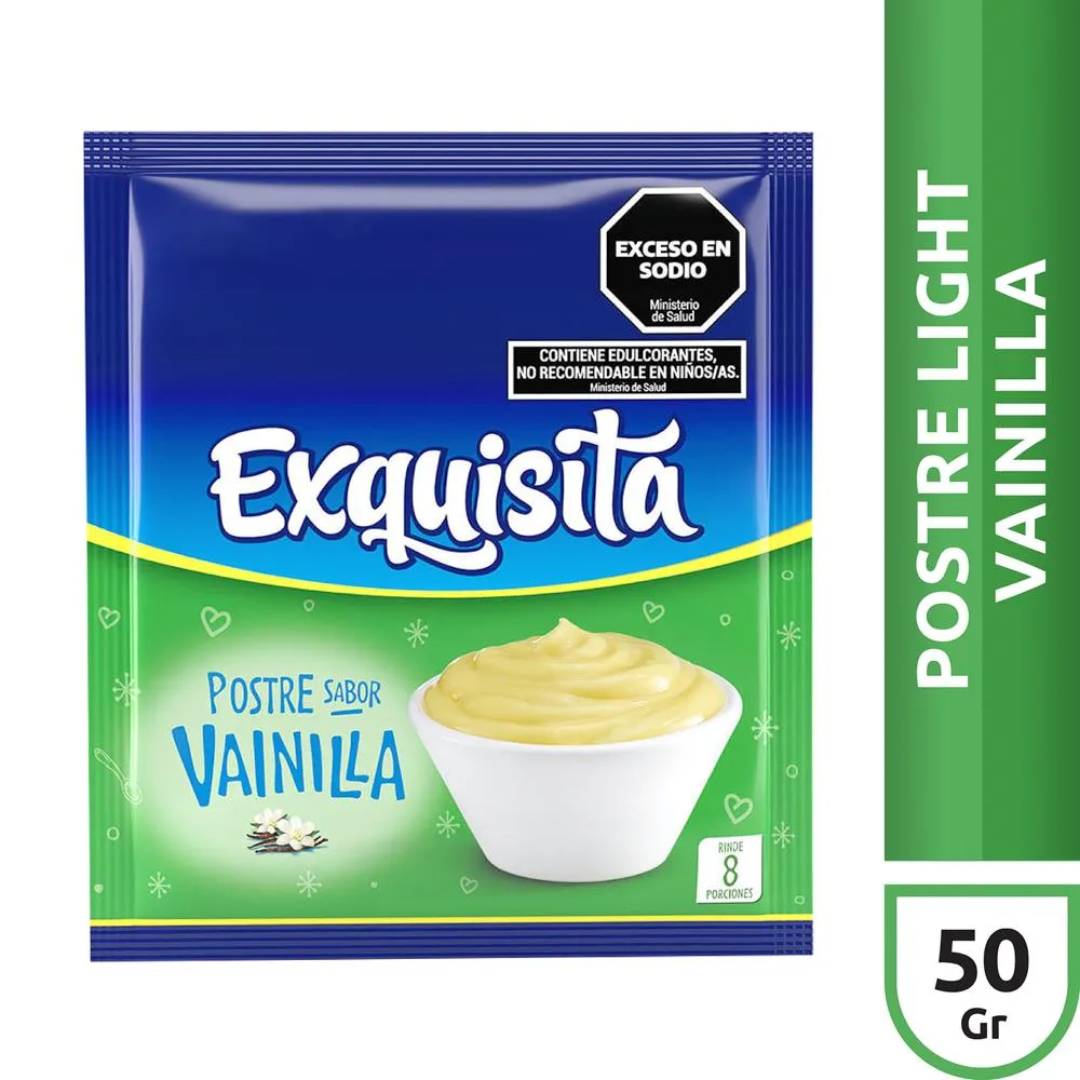Postre Placer de Vainilla con Vitaminas Exquisita 50g