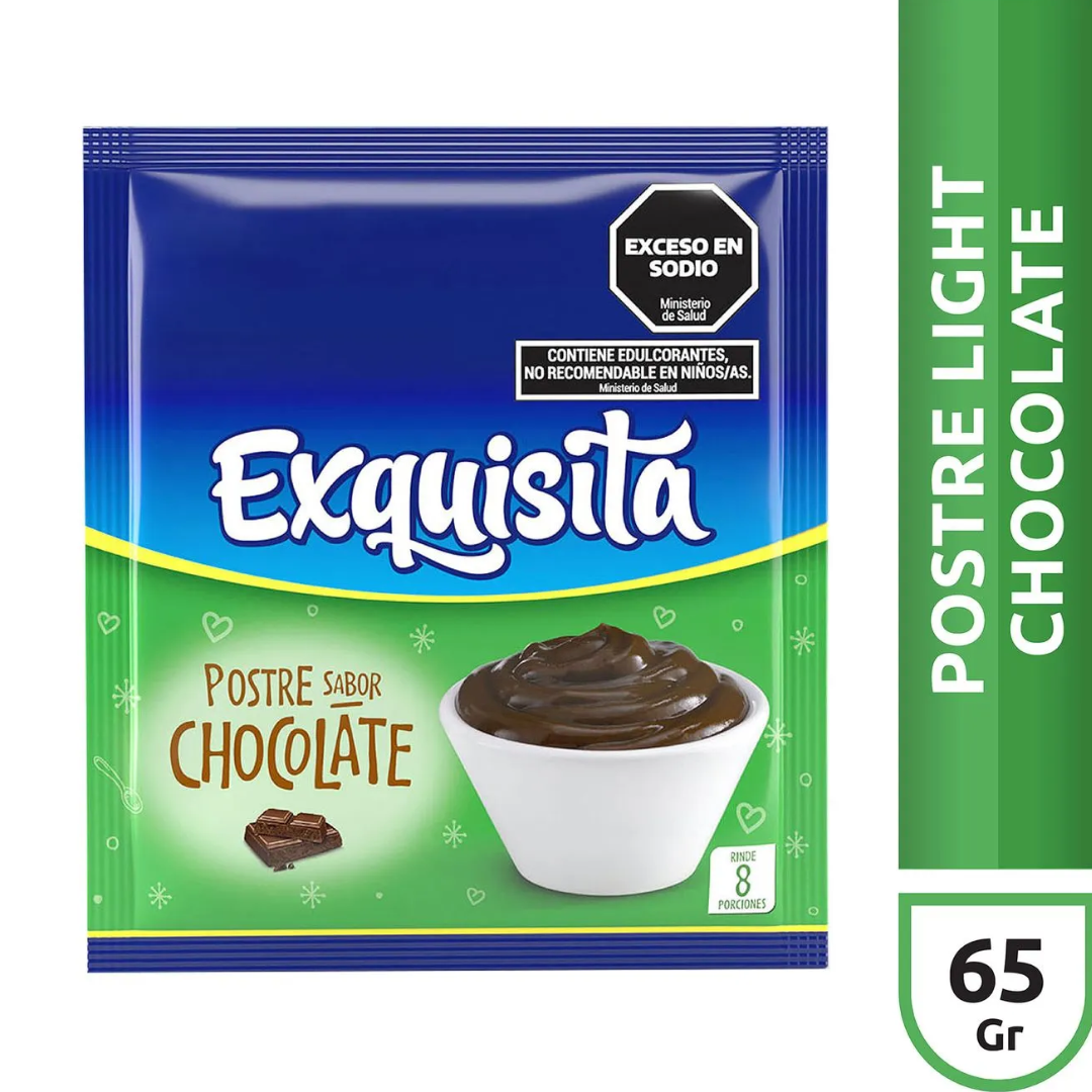 Postre Light Exquisita Sabor Chocolate 65g