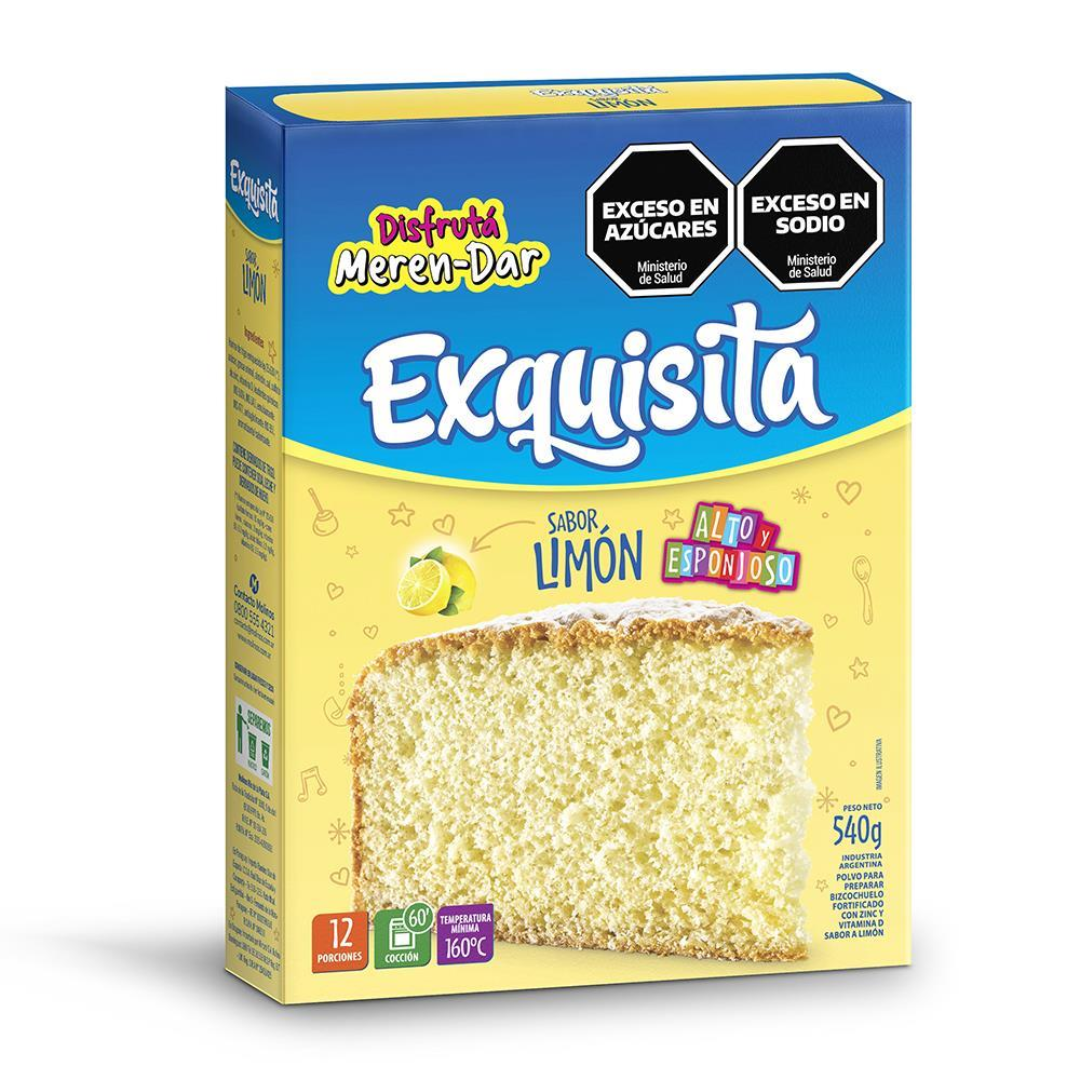 Bizcochuelo Sabor Limon Exquisita 540g