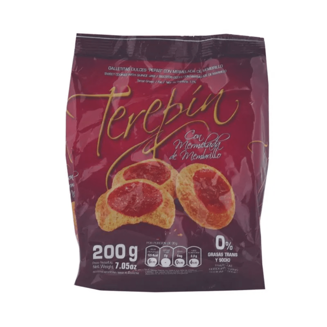 Galletitas Pepas Terepín Membrillo Sin Sodio 200gr
