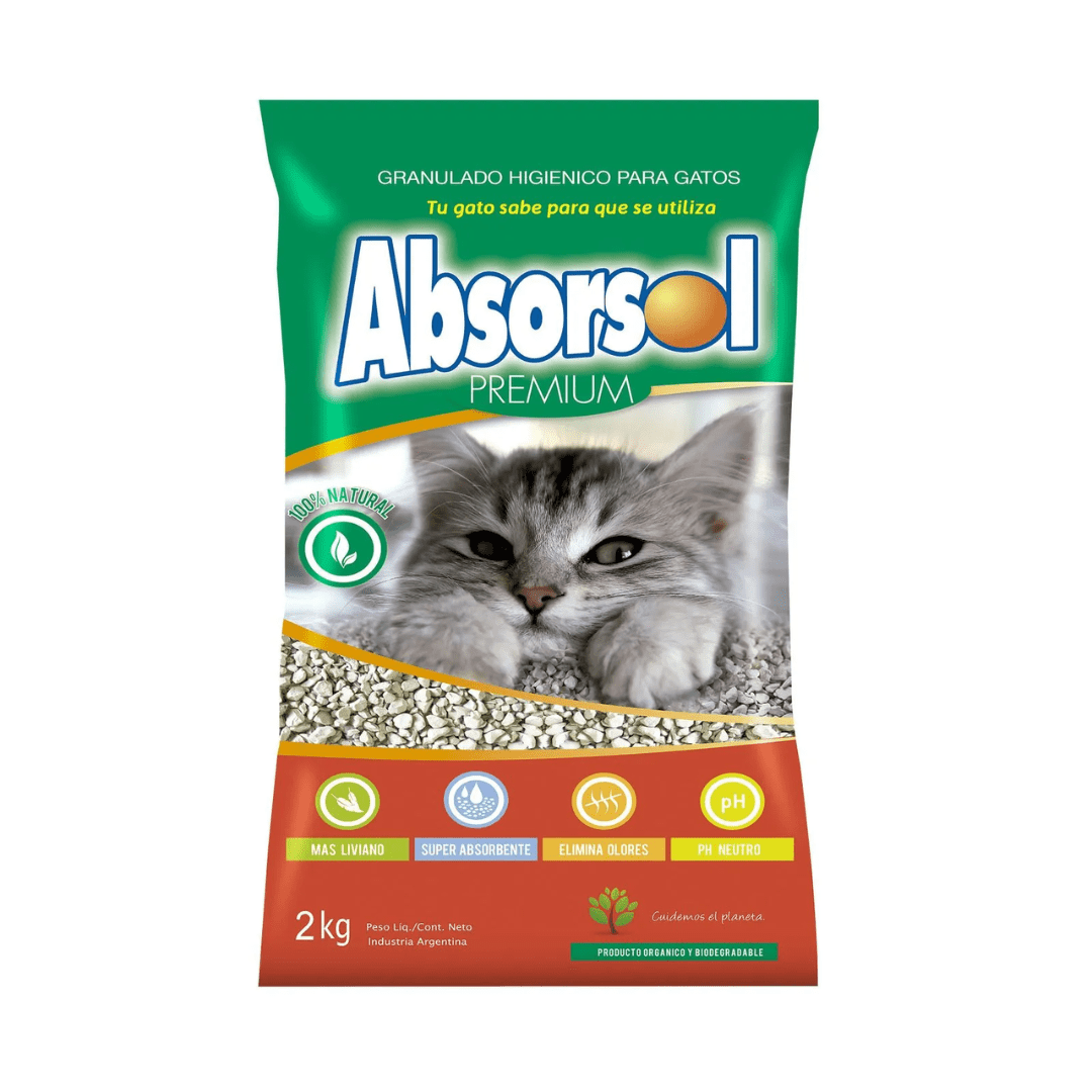 Piedras Sanitarias para Gatos Absorsol 2kg